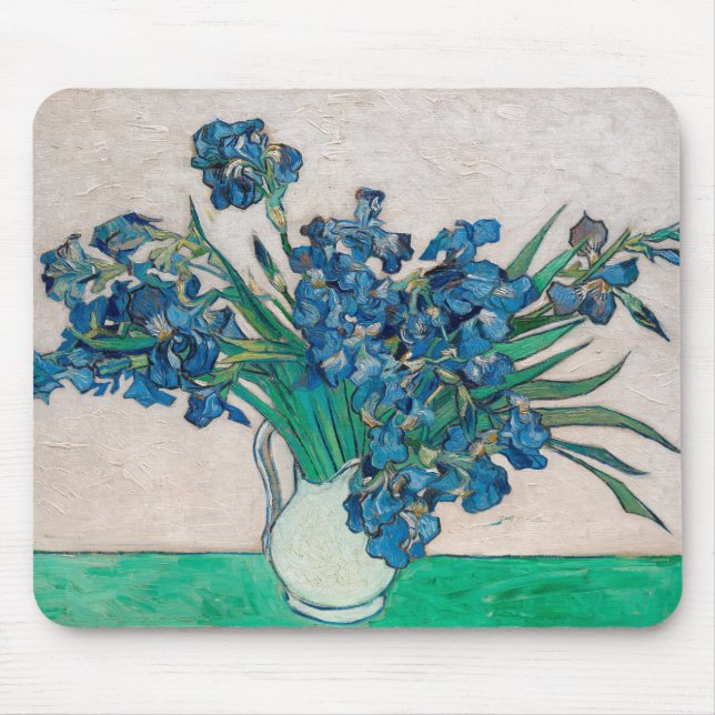 Vase with Irises, Van Gogh Mouse Pad (Front)