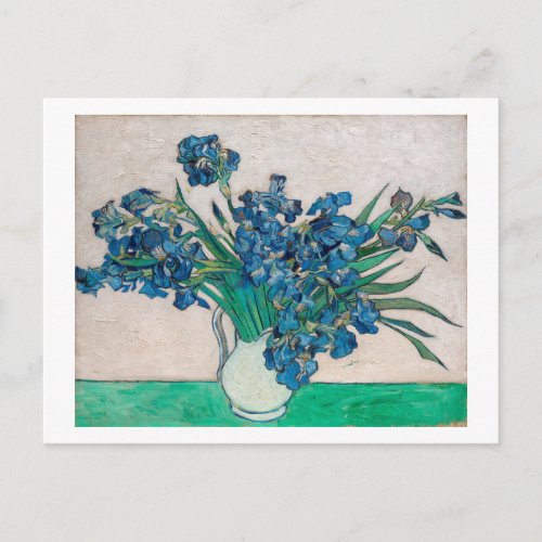 Vase with Irises Van Gogh Postcard