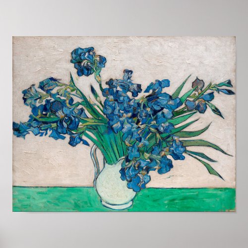 Vase with Irises Van Gogh Poster