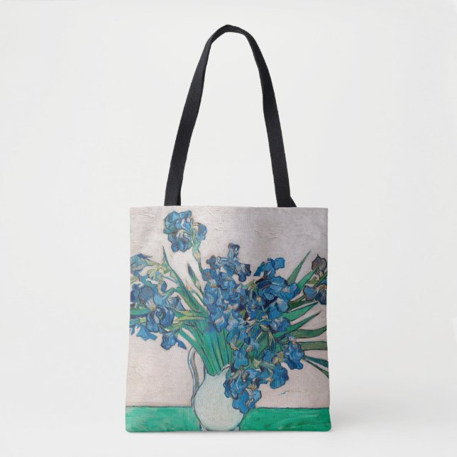 Vase with Irises, Van Gogh Tote Bag (Front)