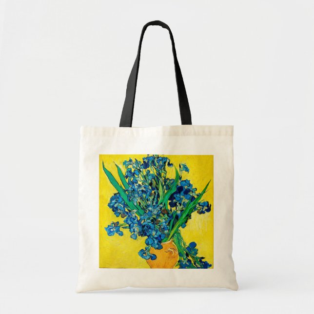 Vase with Irises, Van Gogh Tote Bag (Front)