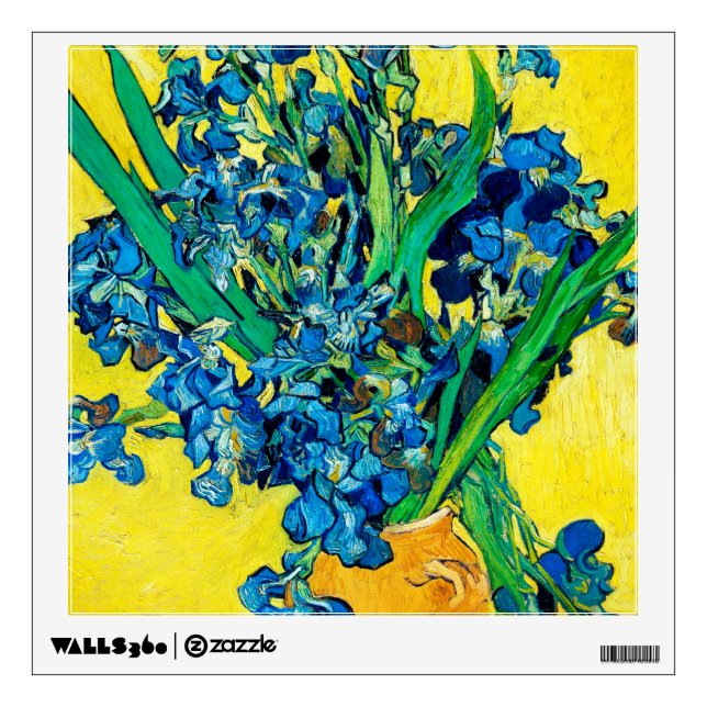 Vase with Irises, Van Gogh Wall Decal (Front)