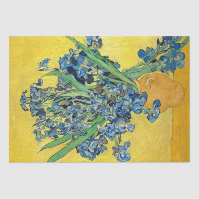 Vase with Irises , Vincent Van Gogh Decoupage Tissue Paper (Front)