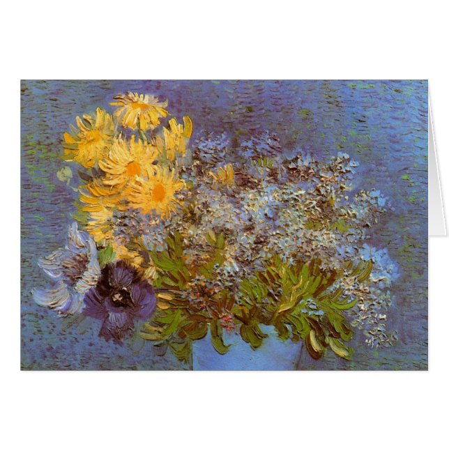 Vase with Lilacs and Daisies by Vincent van Gogh (Front Horizontal)