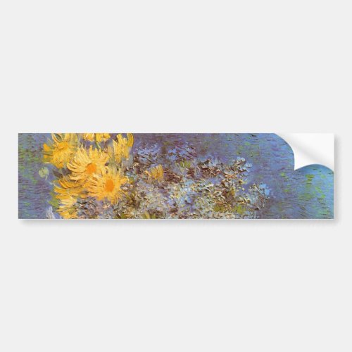 Vase with Lilacs and Daisies by Vincent van Gogh Bumper Sticker