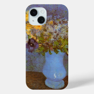 Vase with Lilacs and Daisies by Vincent van Gogh iPhone 15 Case