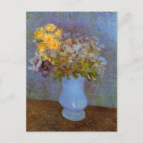 Vase with Lilacs and Daisies by Vincent van Gogh Postcard