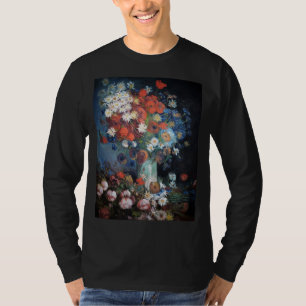 Vase with meadow flowers and roses by Van Gogh T-Shirt