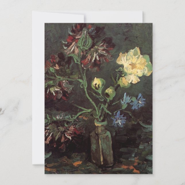 Vase with Myosotis and Peonies by Vincent van Gogh (Front)