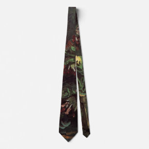 Vase with Myosotis and Peonies by Vincent van Gogh Tie
