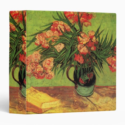 Vase with Oleanders and Books by Vincent van Gogh Binder