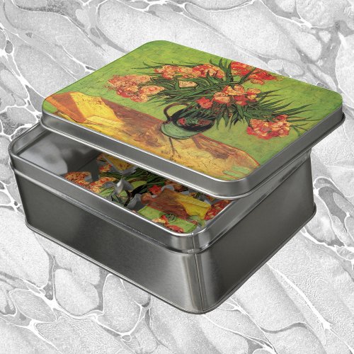 Vase with Oleanders and Books by Vincent van Gogh Jigsaw Puzzle
