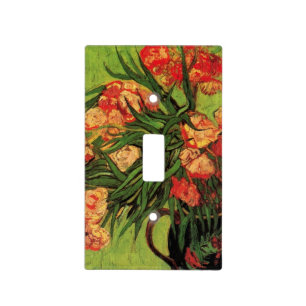 Vase with Oleanders and Books by Vincent van Gogh Light Switch Cover