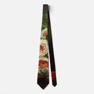 Vase with Peonies by Vincent van Gogh Neck Tie