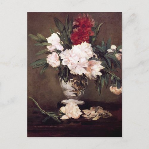 Vase with Peonies Edouard Manet Postcard