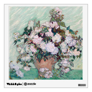 Vase with Pink Roses, Van Gogh Wall Decal