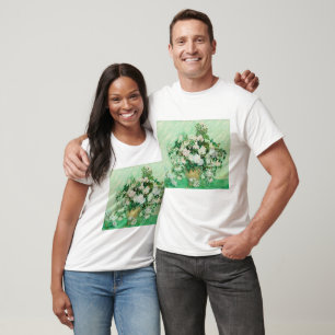 Vase with Pink Roses, Vincent Van Gogh T-Shirt