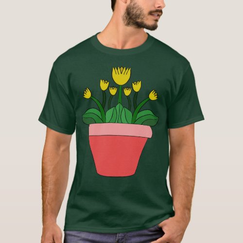 Vase with plants T_Shirt