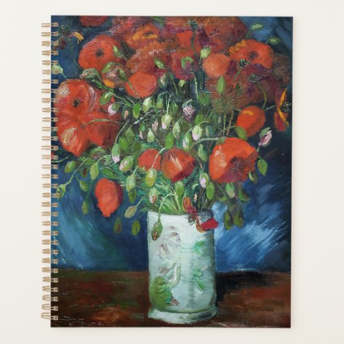 Vase with Poppies 1886 by Vincent van Gogh Planner