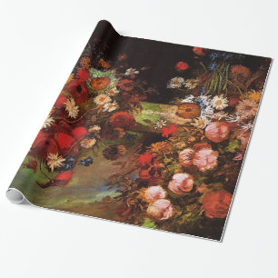 Vase with Poppies, Cornflowers, Peonies..Van Gogh Wrapping Paper