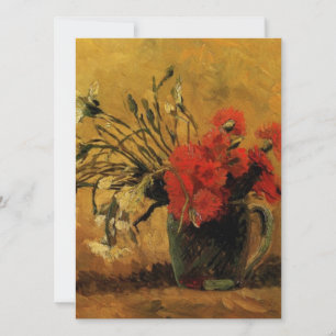 vase with red and white carnations, van Gogh