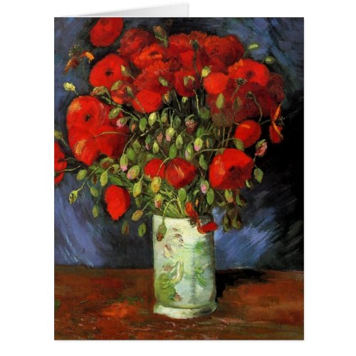 Vase with Red Poppies by van Gogh