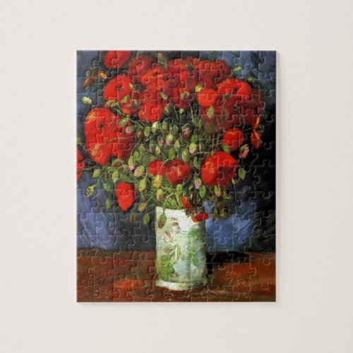 Vase with Red Poppies by Van Gogh Jigsaw Puzzle