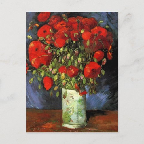 Vase with Red Poppies by Van Gogh Postcard