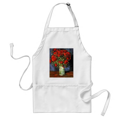 Vase with Red Poppies by Vincent van Gogh Adult Apron