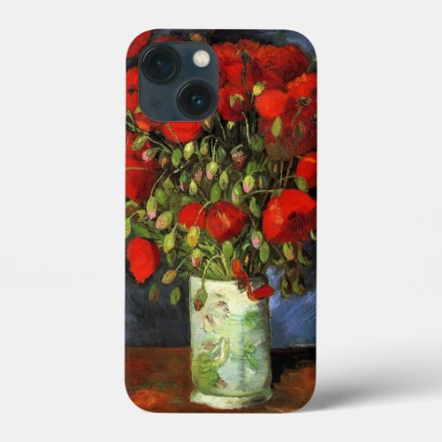 Vase with Red Poppies by Vincent van Gogh iPhone 13 Mini Case