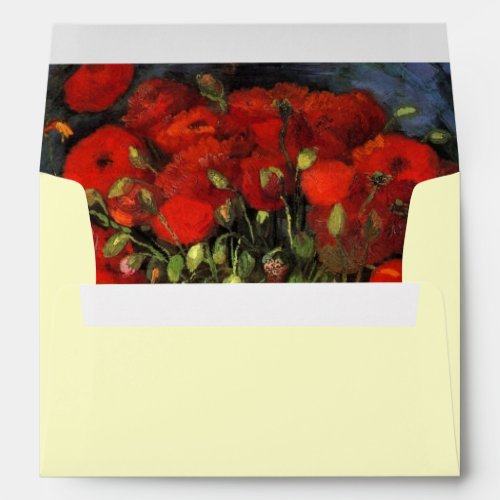 Vase with Red Poppies by Vincent van Gogh Envelope