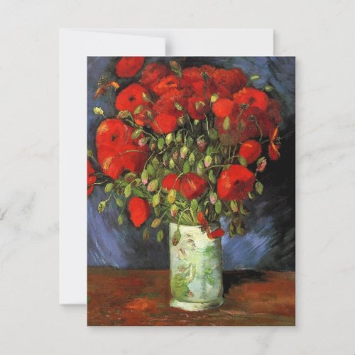 Vase with Red Poppies by Vincent van Gogh Invite