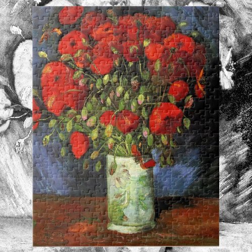 Vase with Red Poppies by Vincent van Gogh Jigsaw Puzzle