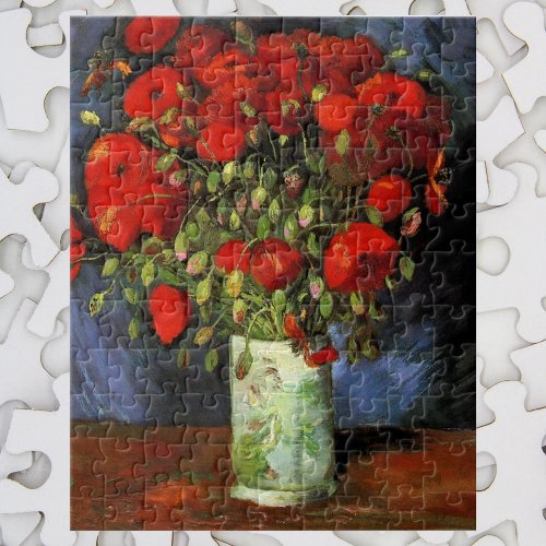 Vase with Red Poppies by Vincent van Gogh Jigsaw Puzzle