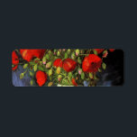 Vase with Red Poppies by Vincent van Gogh Label<br><div class="desc">Vase with Red Poppies by Vincent van Gogh is a vintage fine art post impressionism still life floral nature painting. A beautiful bouquet of blooming red poppy flowers from the garden in a vase. This Valentine's Day say I Love You with flowers that will last a lifetime. About the artist:...</div>