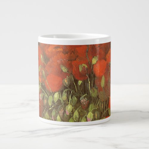 Vase with Red Poppies by Vincent van Gogh Large Coffee Mug