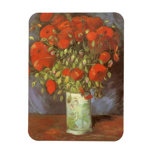 Vase with Red Poppies by Vincent van Gogh Magnet