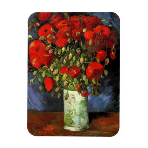 Vase with Red Poppies by Vincent van Gogh Magnet