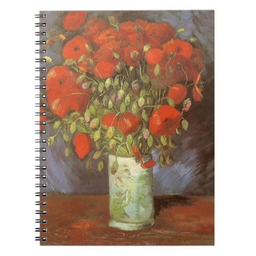 Vase with Red Poppies by Vincent van Gogh Notebook