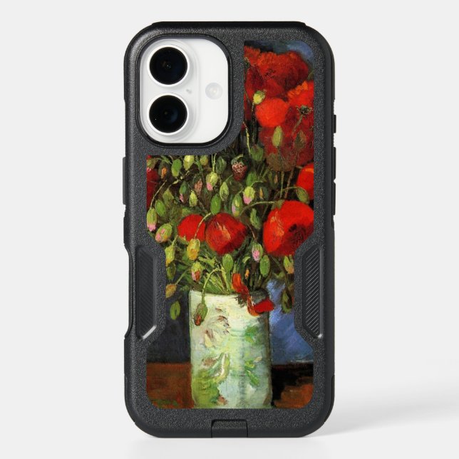 Vase with Red Poppies by Vincent van Gogh Otterbox iPhone Case (Back)