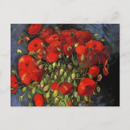 Vase with Red Poppies by Vincent van Gogh Postcard