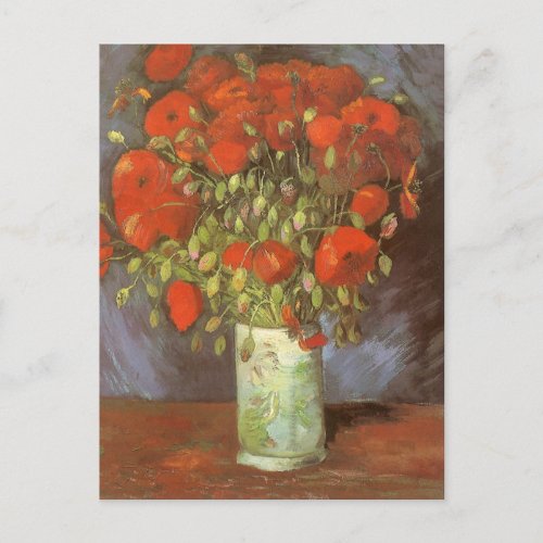 Vase with Red Poppies by Vincent van Gogh Postcard