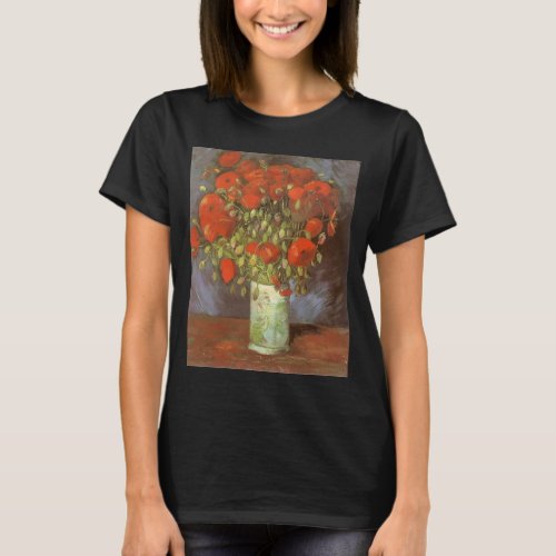 Vase with Red Poppies by Vincent van Gogh T_Shirt