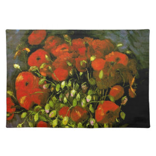 Vase with Red Poppies Van Gogh Fine Art Placemat