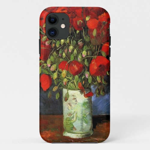 Vase with Red Poppies Vincent van Gogh iPhone 11 Case