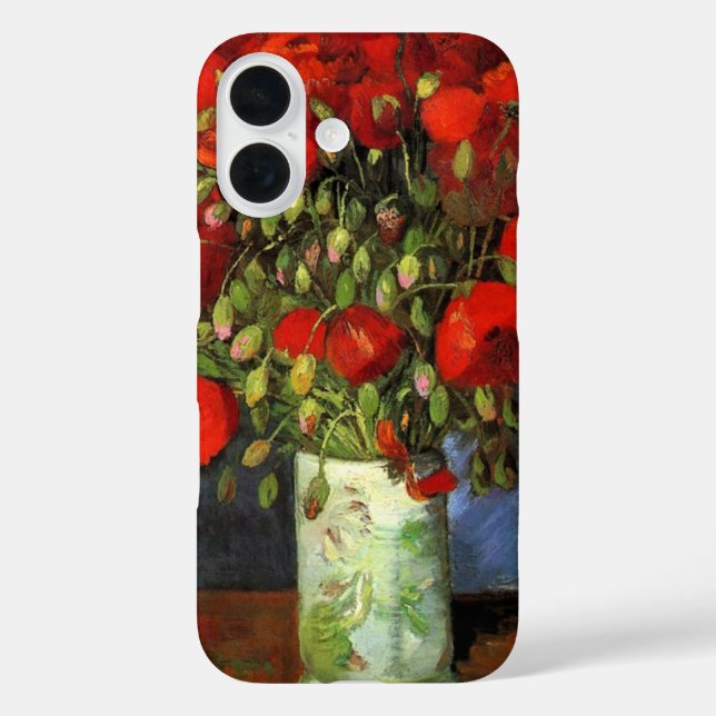 Vase with Red Poppies | Vincent van Gogh Case-Mate iPhone Case (Back)