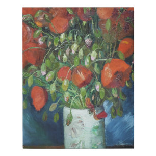 Vase with Red Poppies Vincent van Gogh Faux Canvas Print