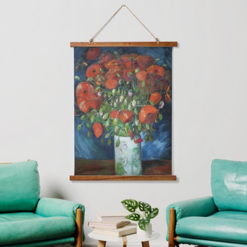 Vase with Red Poppies Vincent van Gogh    Hanging Tapestry