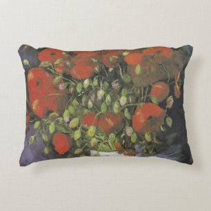 Vase with Red Poppies Vincent van Gogh Lumbar Accent Pillow