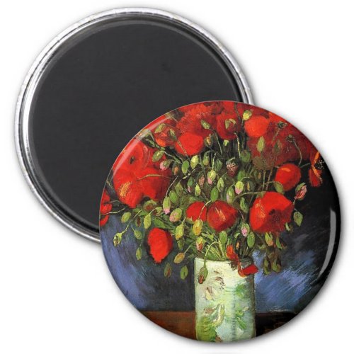 Vase with Red Poppies Vincent van Gogh Magnet